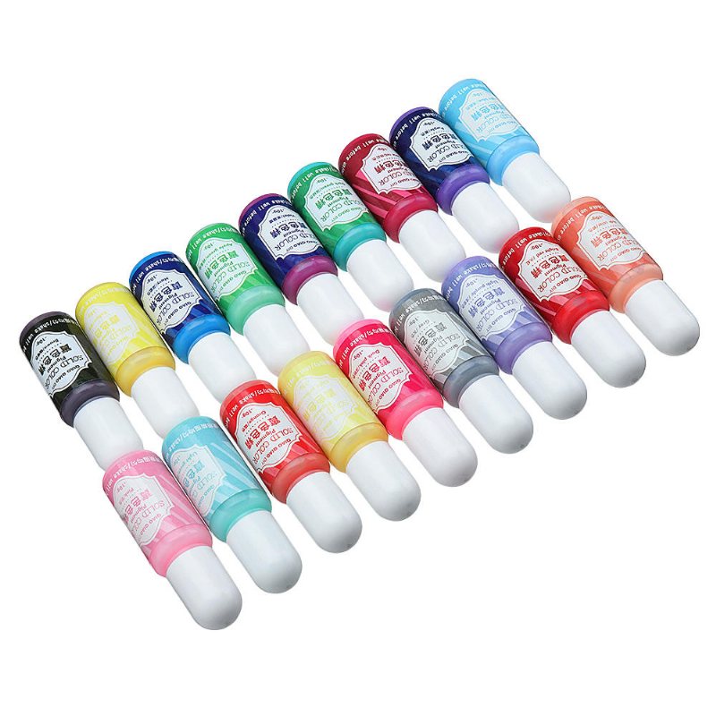 15g Enfärgad Pigment 18 Färger Uv-harts Kristalllim Färgämnen Diy Art Craft-förseglingsflaska