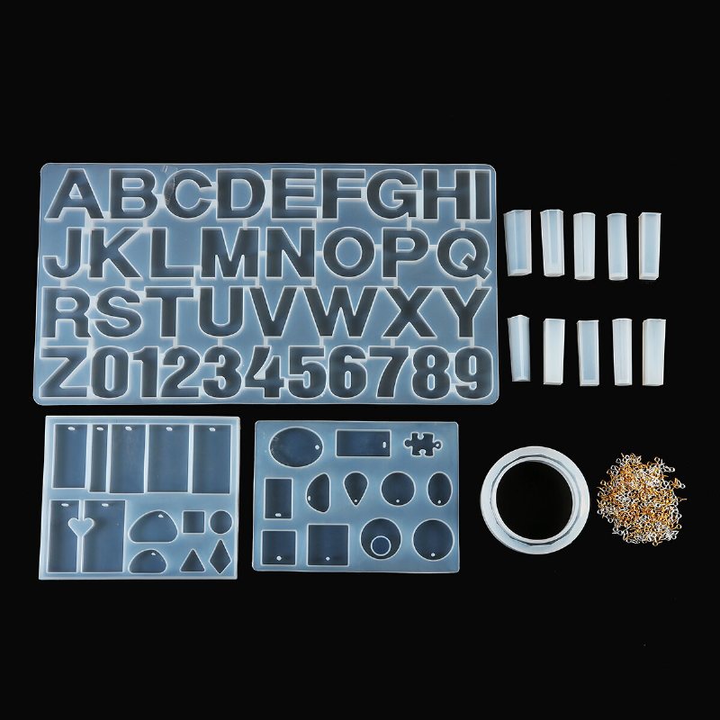 214 Stk Silikon Epoxiharts Gjutform Kit Smycken Hängsmycke Gör Diy Form Craft