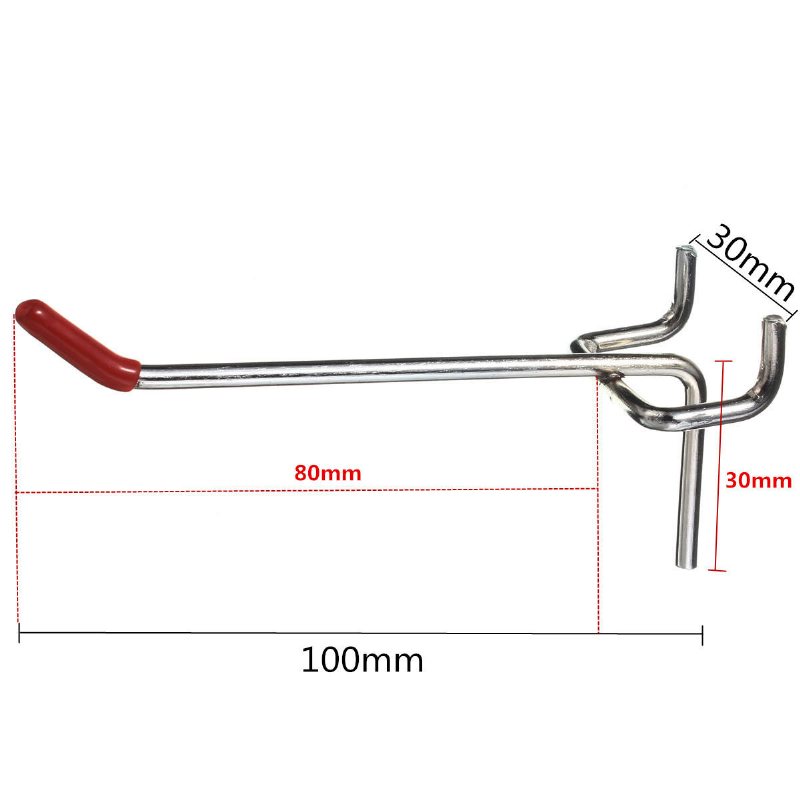 25st 100mm Peddelbräda Krokbräda Vägg Retail Display Butik Peg Lamellvägg