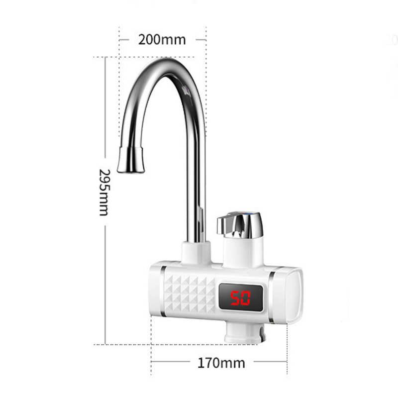 3000w 220v Elektrisk Kran Snabbvärmare Snabbvärme Varmvatten Med Display