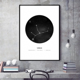 30x40cm Constellation Art Canvas Posters Geometrisk Astrologi Måla Tapet