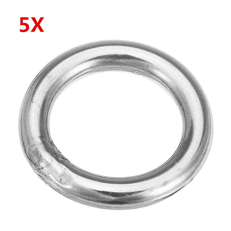 5 St 5x30 mm 304 Rostfritt Stål Rund O-ring Svetsad Marin Rigg Bandhårdvara