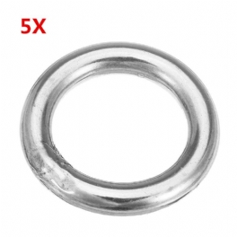 5 St 5x30 mm 304 Rostfritt Stål Rund O-ring Svetsad Marin Rigg Bandhårdvara