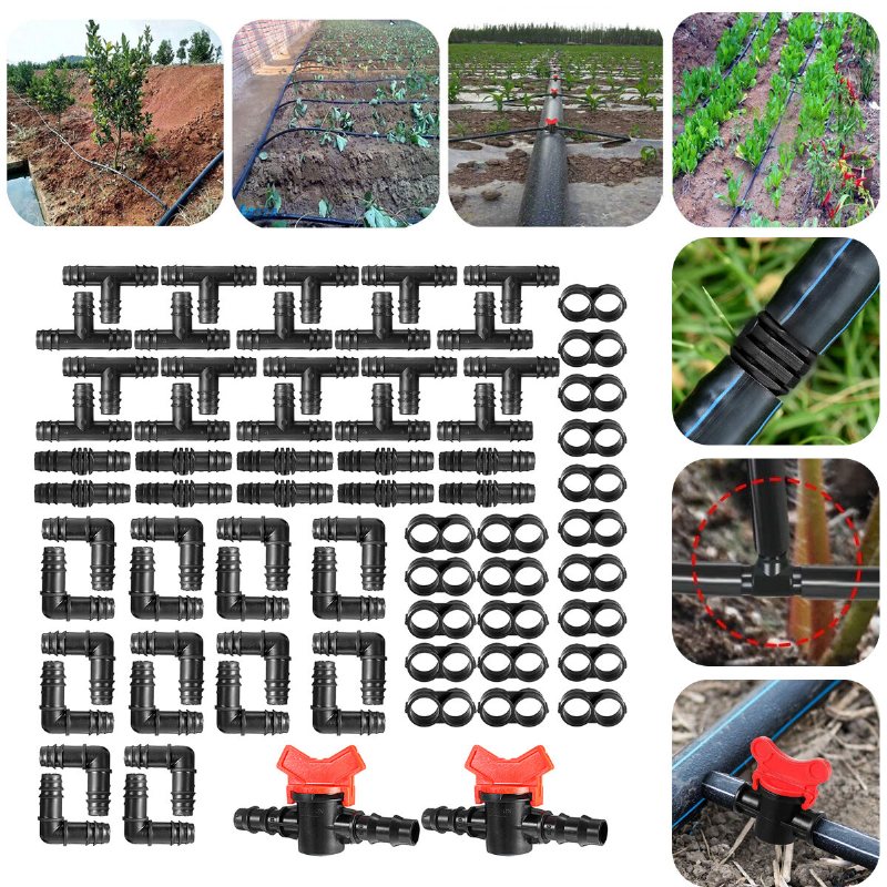 82/80 St. Bevattningsmonteringssats Droppbevattning Hullingförsedda Kopplingar Monteringsverktyg
