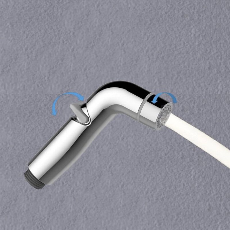 Bidet Airbrush Set Med Dubbla Ändamål Plast Abs Galvanisering Toalett Companion Flusher Munstycke