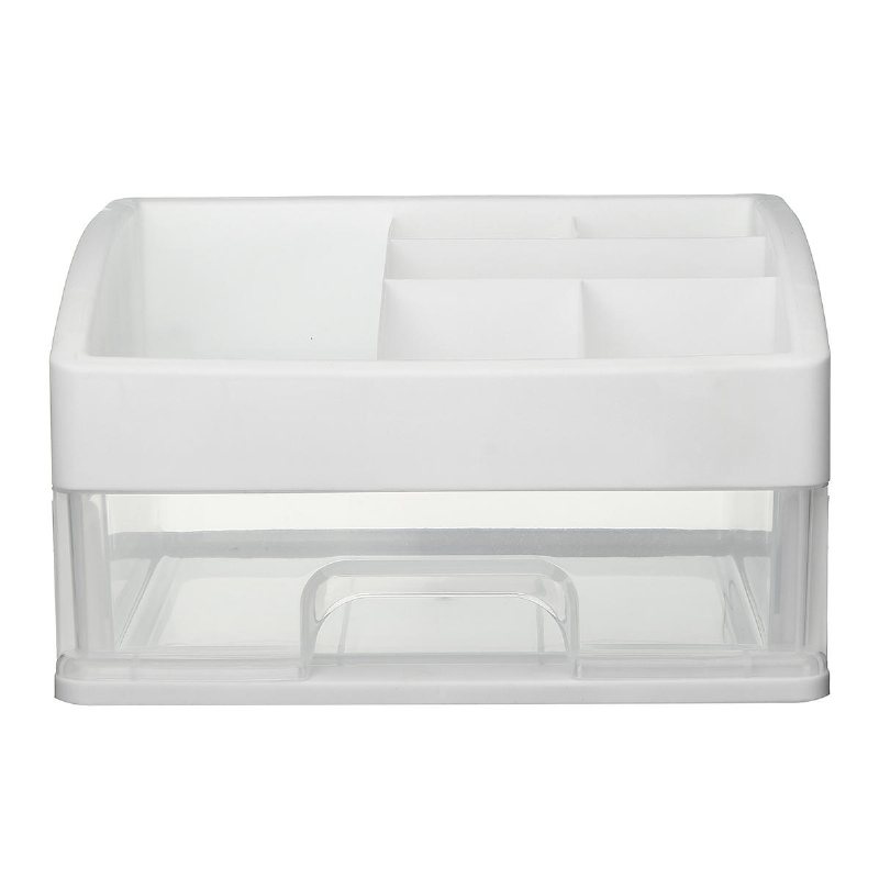 Desktop Organizer Smink Förvaringslåda Plast Mini Cosmetics Case Sovrum Tillbehör