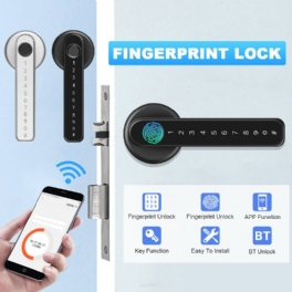 Fingeravtryck Dörrlås Digitalt Lösenord Smart Entry Bluetooth Key App Säkerhet