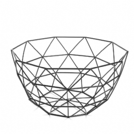 Geometrisk Metalltråd Dekoration Förvaring Display Korg Grönsaksfrukt Skål Hållare
