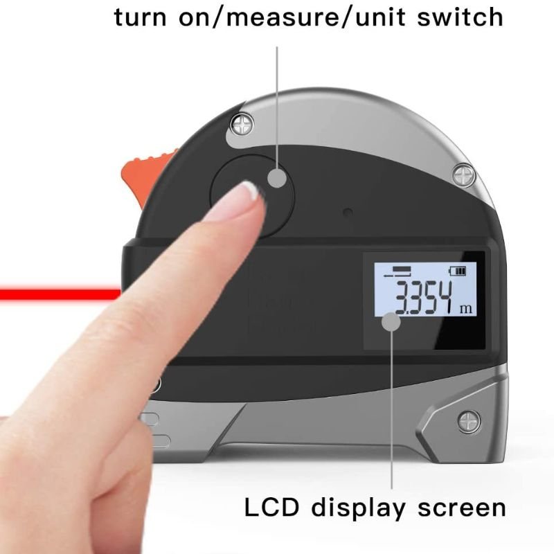 Laser Digitalt Elektroniskt Måttband Infällbart