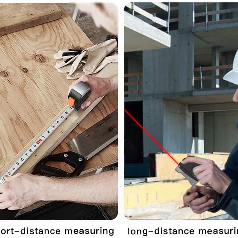 Laser Digitalt Elektroniskt Måttband Infällbart