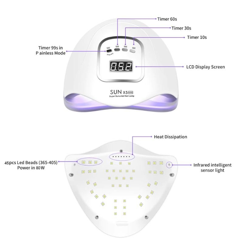 Led Light Professionell Nageltork Gellack