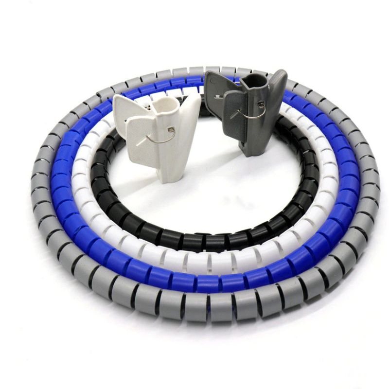 Line Organizer Pipe Protection Spiral Wrap Winding Cable Wire Cover 1m