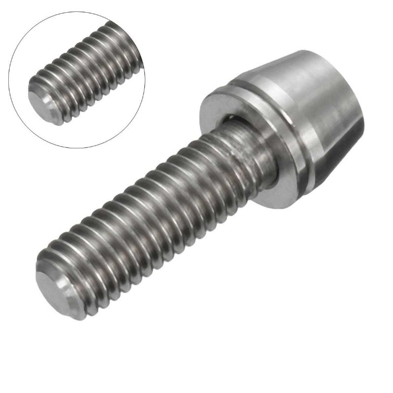 M5x16mm Titanium Ti-bultar Allex Hex-skaft Avsmalnande Huvudskruv Med Bricka