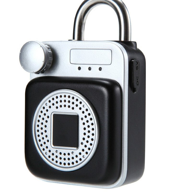 Mini Ryggsäck Form Bluetooth Högtalare Smart Lock Usb Laddning App/fingerprint Unlock Hänglås