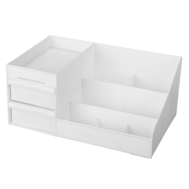 Plast Kosmetisk Makeup Förvaringslåda Organizer Case Hållare Smycken Med Låda