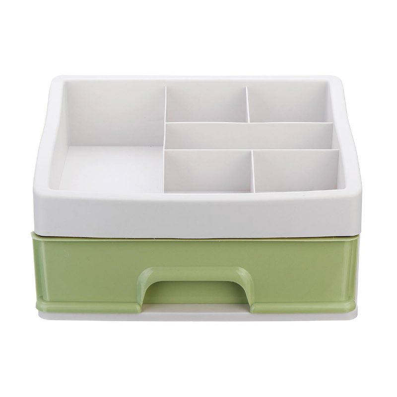 Plast Makeup Hållare Box Förvaring Desktop Container Kosmetiska Smycken Bord Organizer