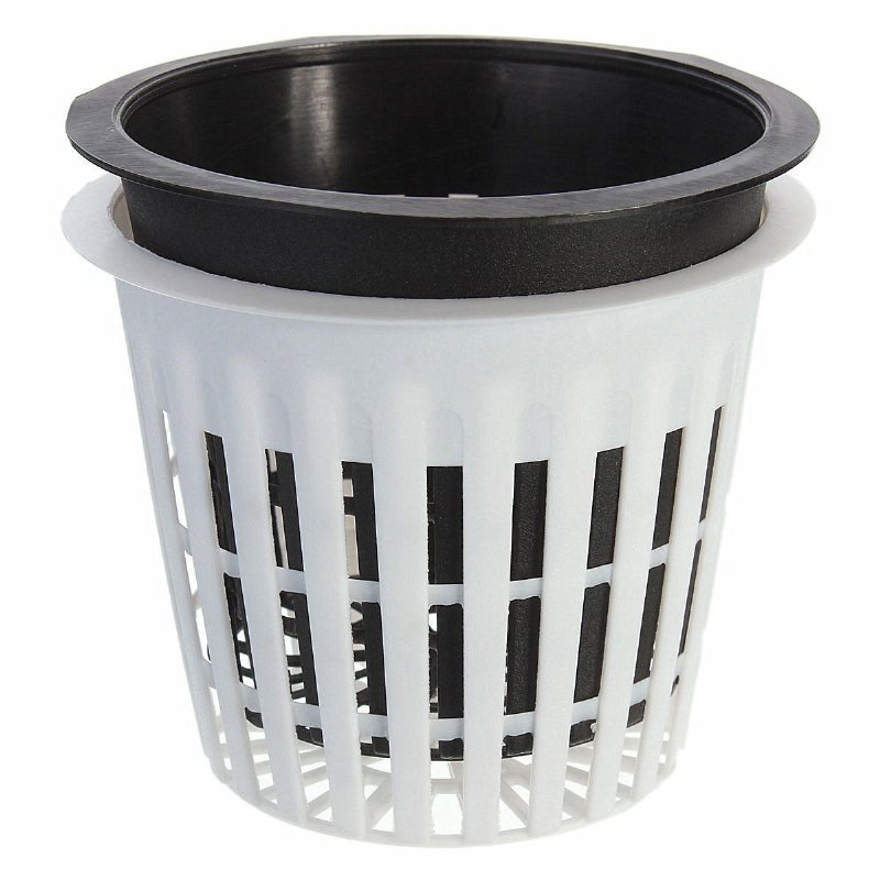 Plast Mesh Pot Net Korg Hydroponisk Aeroponic Flower Container Plant Grow Pot Cup