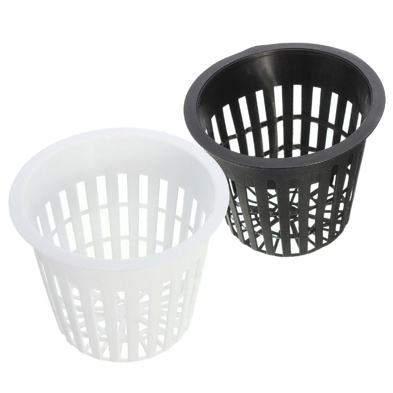 Plast Mesh Pot Net Korg Hydroponisk Aeroponic Flower Container Plant Grow Pot Cup