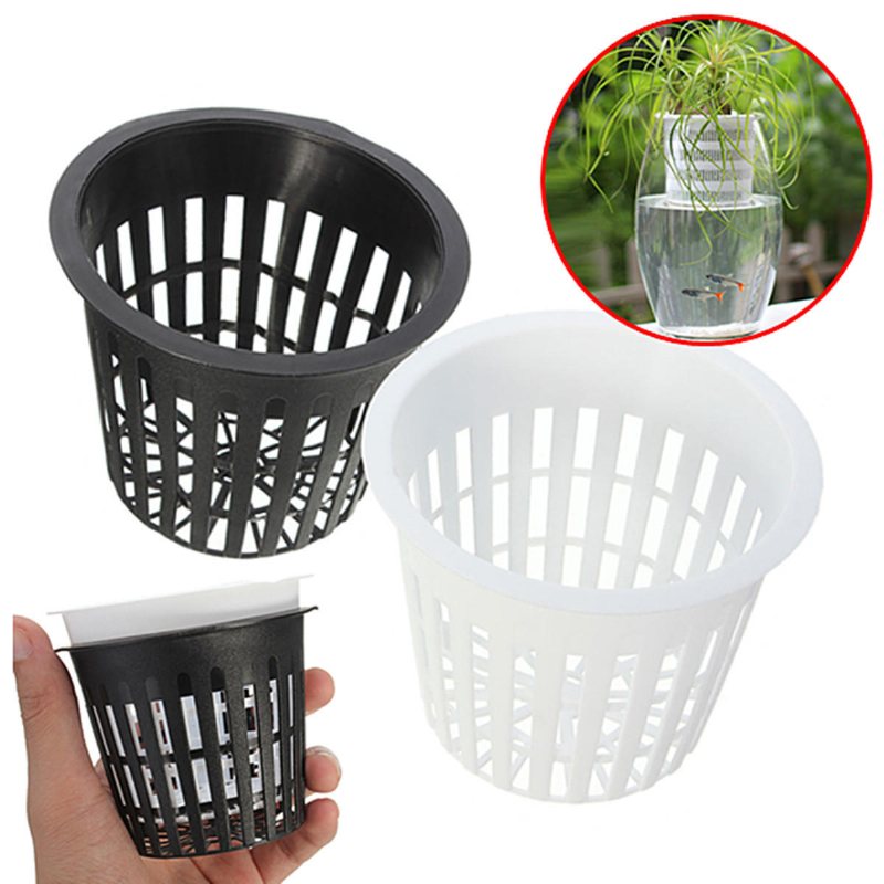 Plast Mesh Pot Net Korg Hydroponisk Aeroponic Flower Container Plant Grow Pot Cup