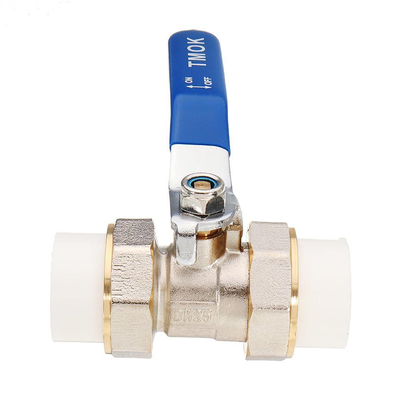 Tmok 3/4" 1" 1-1/4" Ppr Mässing Kulventil Heat Fusion Double Union Socket Vvs-koppling