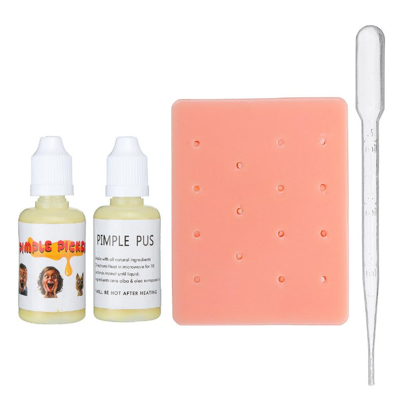 Unika Squeeze Acne Toys Pimple Kit Flaska Med Vaxsalva Dekompression Stress Tool Funny-toy Remover Zit