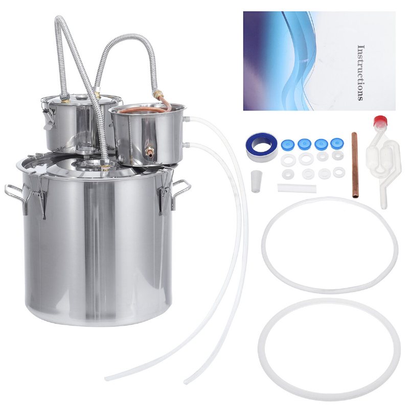 12l/20l/30l Home Alcohol Distiller Brewing Kit Moonshine Still Rostfri Panna