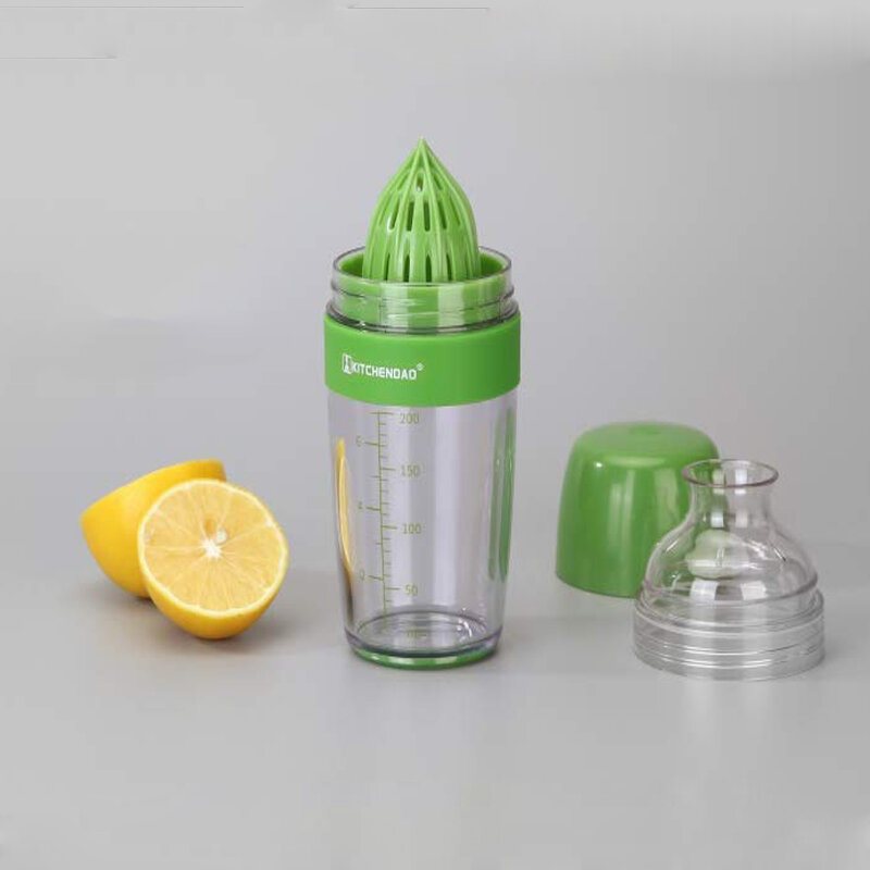 2 I 1 Läckagefri Salladsdressing Flaskshaker Med Citrusjuicer - 250 Ml