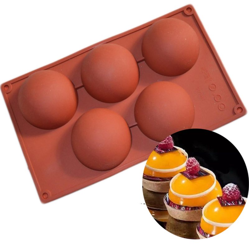 5 Cavity Silikon Bröd Kaka Choklad Fondant Form Mousse Bakverk För