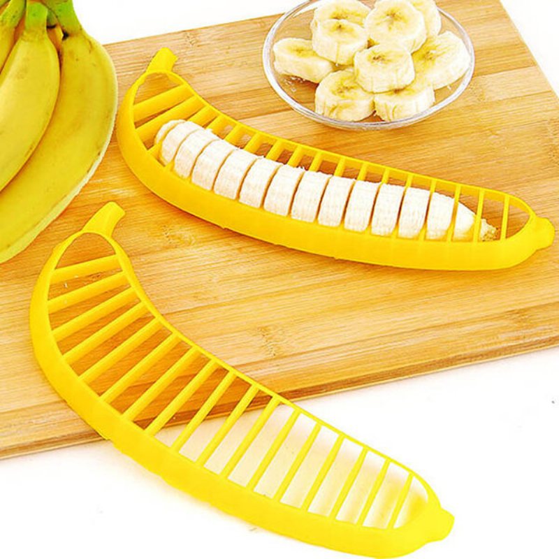 Banan Slicer Cutter Chopper Fruktsallad Sundaes Kök Fruktverktyg Salladstillbehör