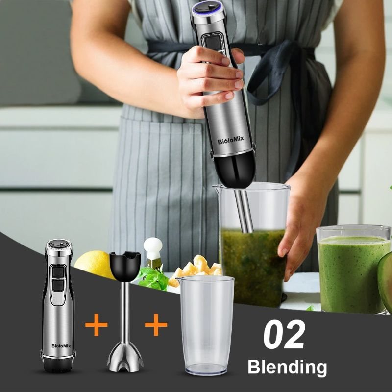 Blender Smoothie Maker 4 I 1 High Power 1200w Immersion Stavmixer