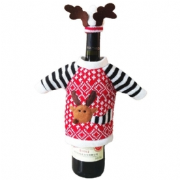 Christmas Wine Bottle Cover Juldekoration Till Hemmet Jul Hjort Älg Rödvin Champagne Bott