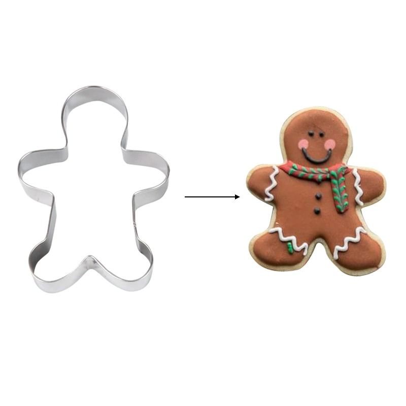 Cookie Cutter Form Verktyg Pepparkakor Trädformad Jultårta Dekoration 5 St