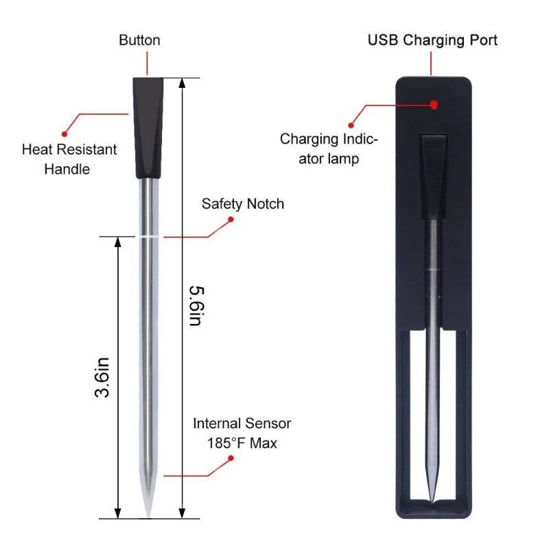 Cooking Meat Kitchen Bluetooth-kompatibel Termometer