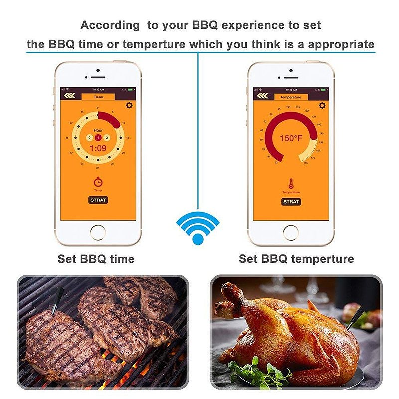 Cooking Meat Kitchen Bluetooth-kompatibel Termometer