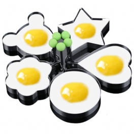 Egg Shaper Rostfritt Stål Pannkaka Gadget Ringar 5st