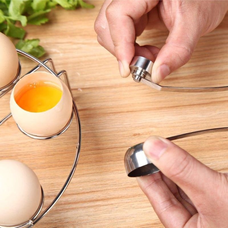 Egg Topper Cutter Shell Opener Rostfritt Stål