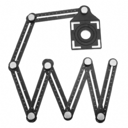 Flervinkelmätlinjal Borrhålssökare 4/8-sidig Universalsökare Aluminiumlegering Vinkelmätningslinjal Vikbara Verktyg