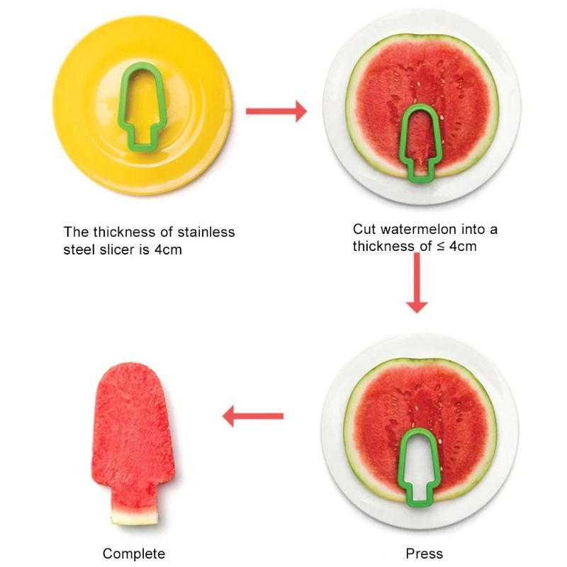 Ice Cream Shape Vattenmelon Slicer Melon Cutter Formverktyg