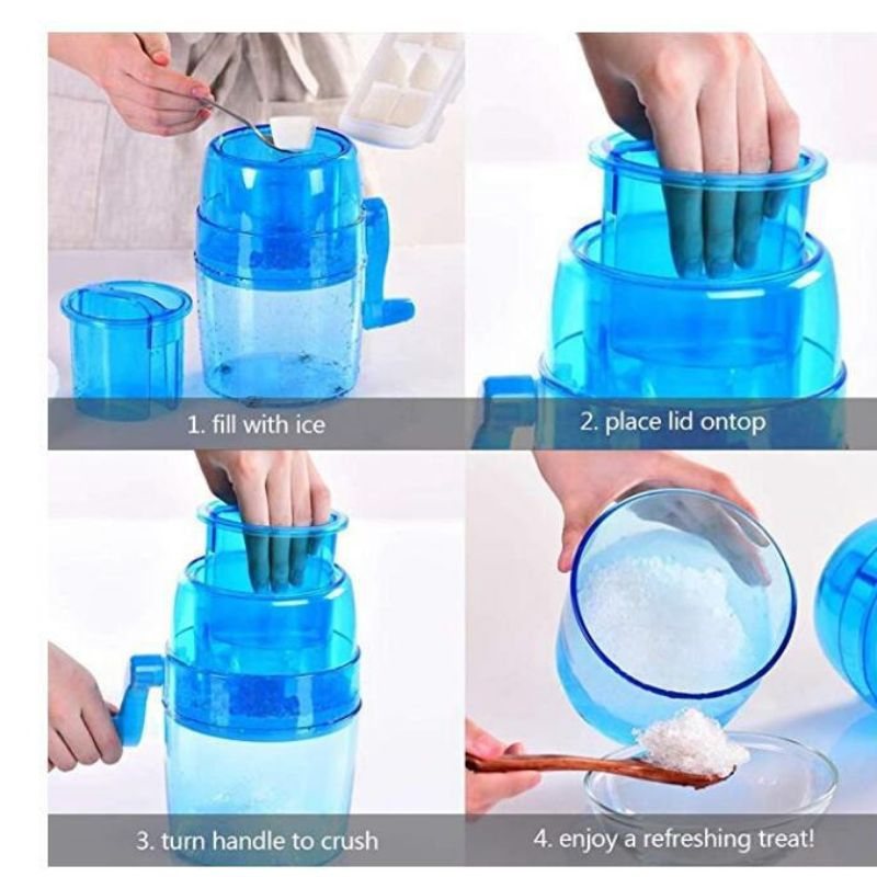 Ice Crusher Manual Portable Maker Snow Cone Smoothie