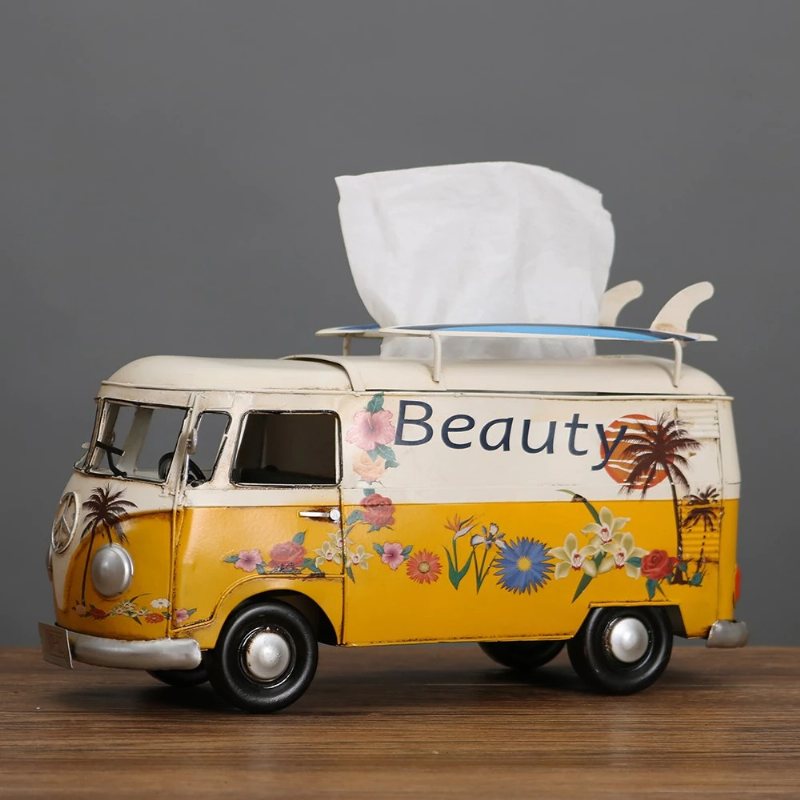 Iron Art Bus Model Tissue Box