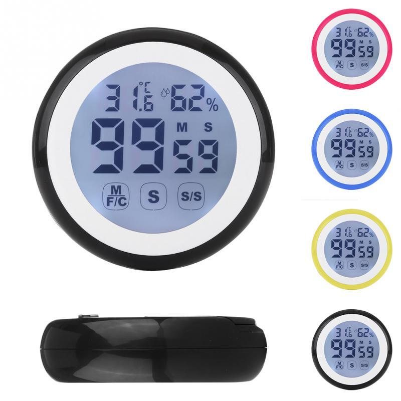 Kc-02 Lcd Digital Pekskärm Kökstimer Count Up Väckarklocka Temperatur Och Luftfuktighet Me