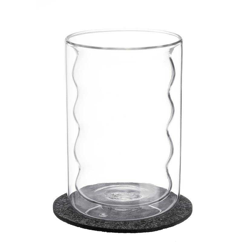 Latte Macchiato Glasögon Dubbelväggiga 350 Ml Set Med 6 Termoglas Gjorda Av Borosilikatglas Espressokoppar Kaffekoppar Dricksglas Capuccinokoppar Glassglas Med 6 Skedar Och 6 Glasunderlägg