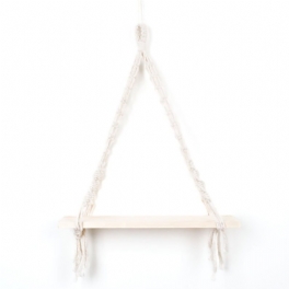 Macrame Plant Hanger Rack Hänghylla Bokhylla Hamp Rep Väggmonterade Hyllor