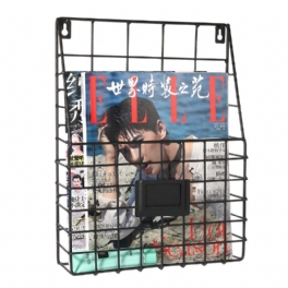 Modern Wire Storage Baskets Magazine Tidning Väggmonterad Post Rack Organizer Hylla