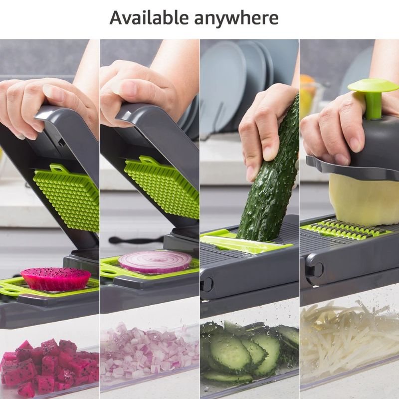 Multifunktionell Veggie Chopper Cutter Lök Dicer Matskärare