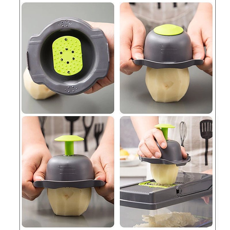 Multifunktionell Veggie Chopper Cutter Lök Dicer Matskärare