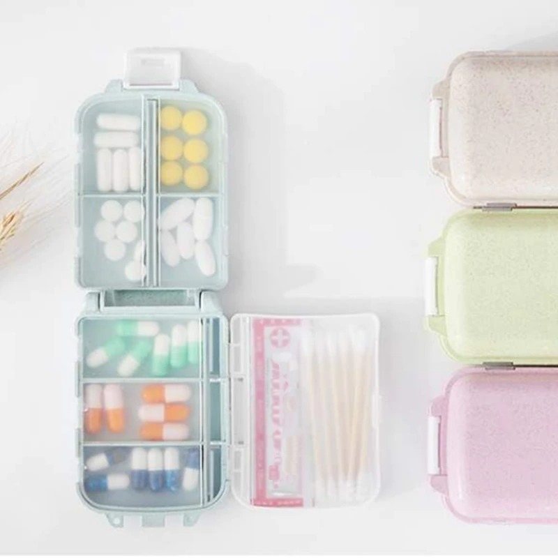 Pill Box 10 Grids Container Organizer Health Care Drug Travel Gadget