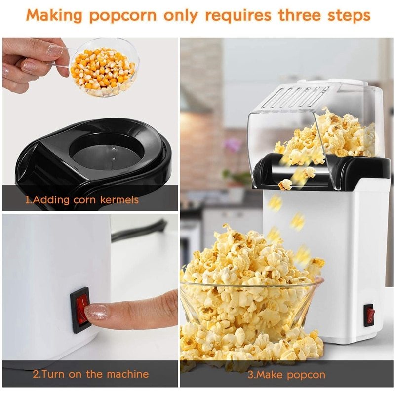 Popcorn Machine Automatisk Air Household Maker