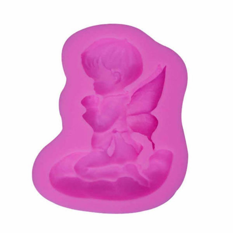 Prayed Boy Angel Silikonfondant Tårtform Tvål Chokladform