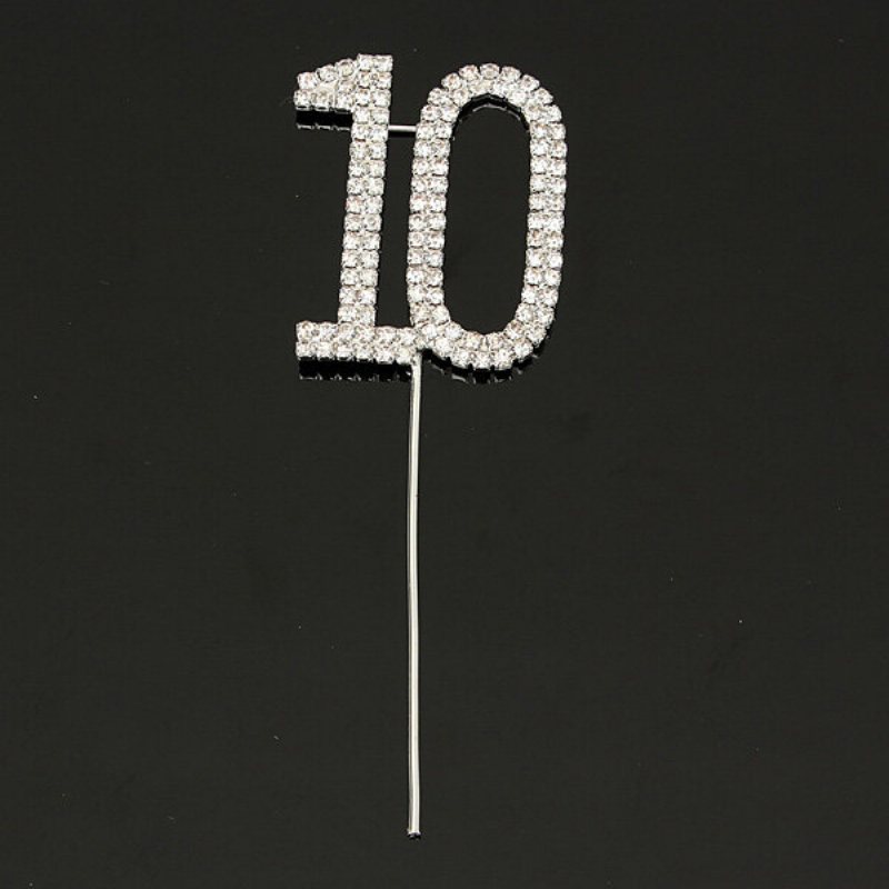 Sparkling Crystals Födelsedag Anniversary Number Cake Topper